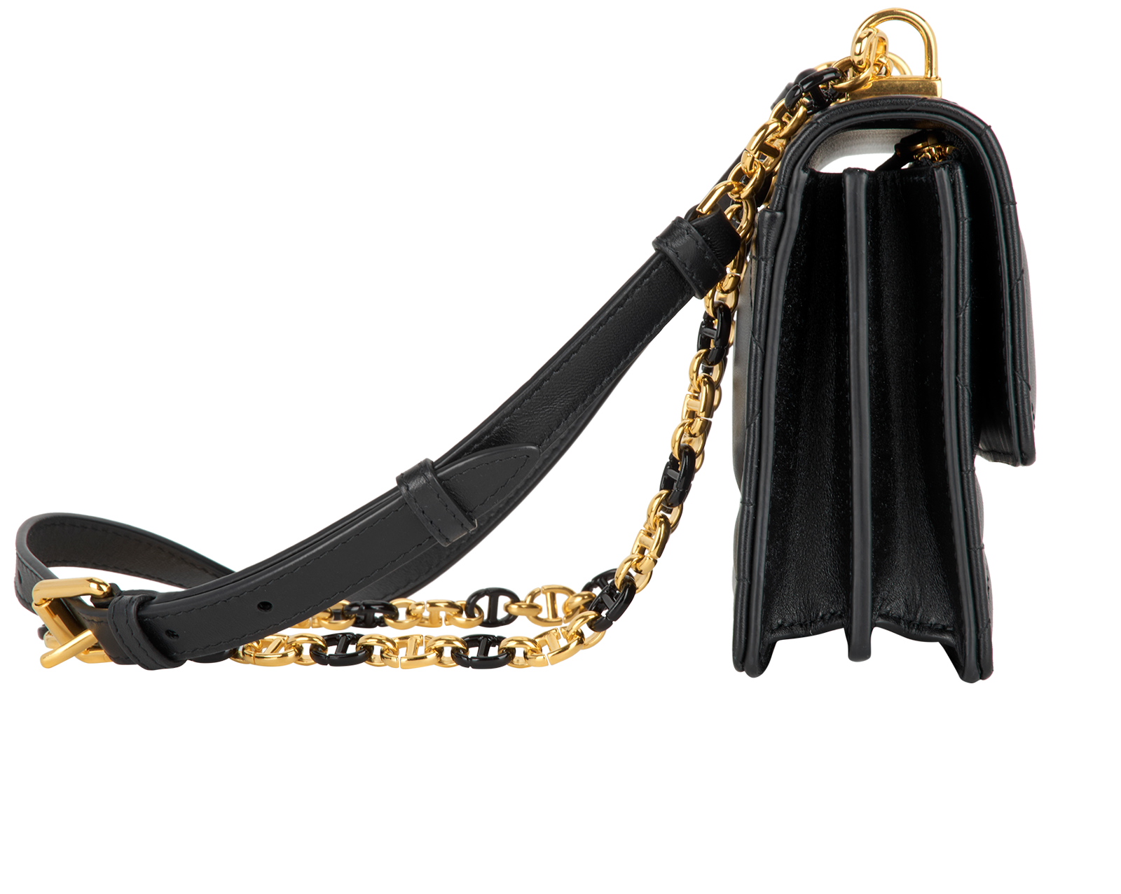 Mini Miss Caro, &pound;1,100, Handbags, Black, Leather, Side view